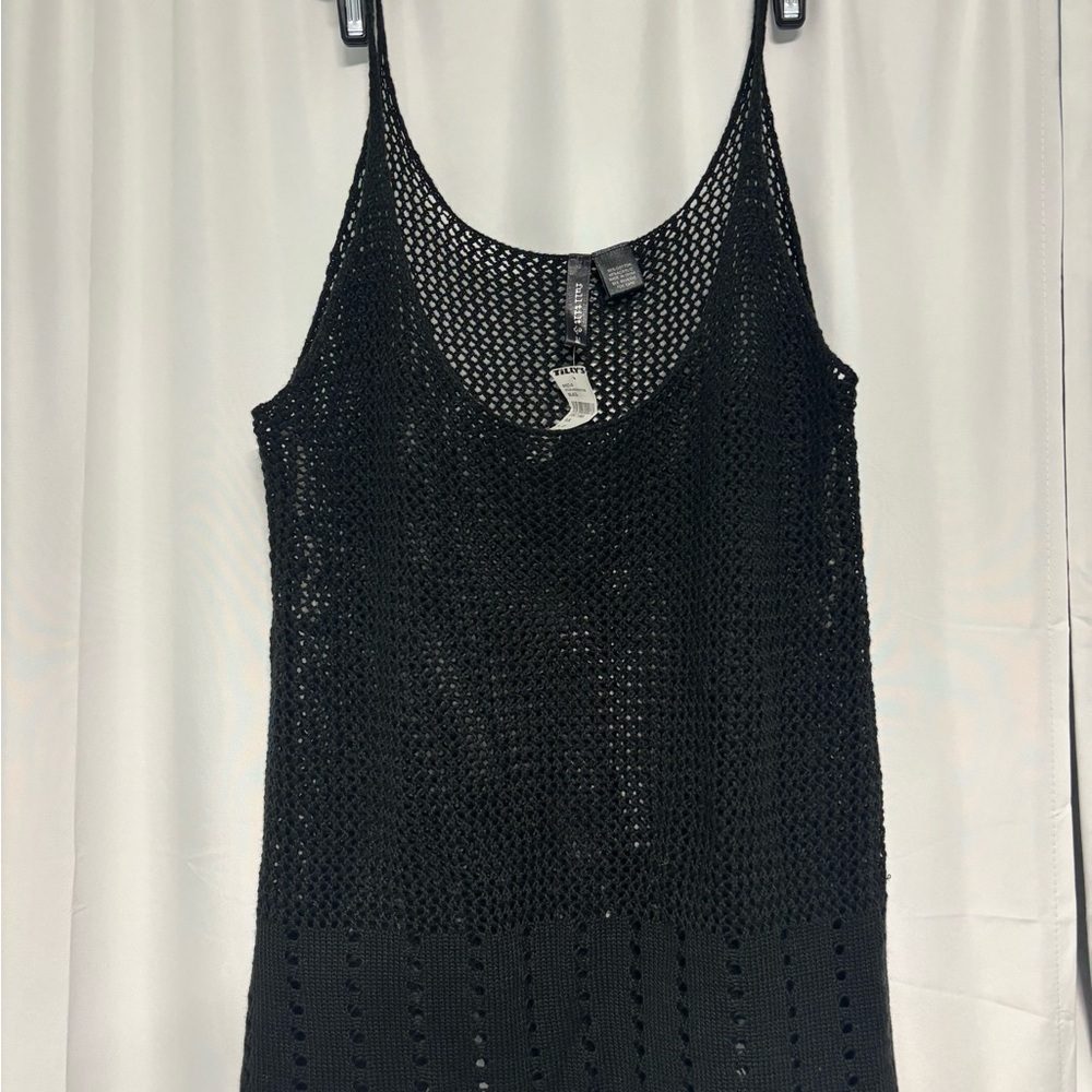 Black Crochet Tank Top